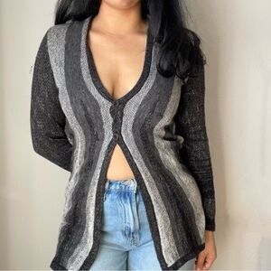 Chic Striped Cardigan Sweater